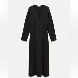 NWT ZARA interlock midi v-neck dress